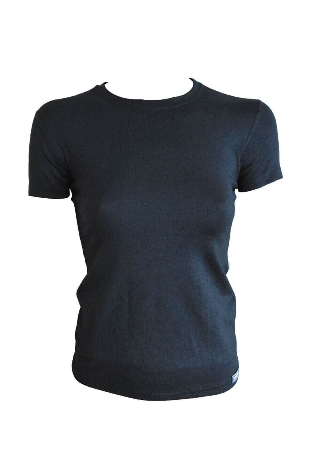 Malabadi Kadın Bisiklet Yaka Kısa Kol Termal Üst İçlik Siyah