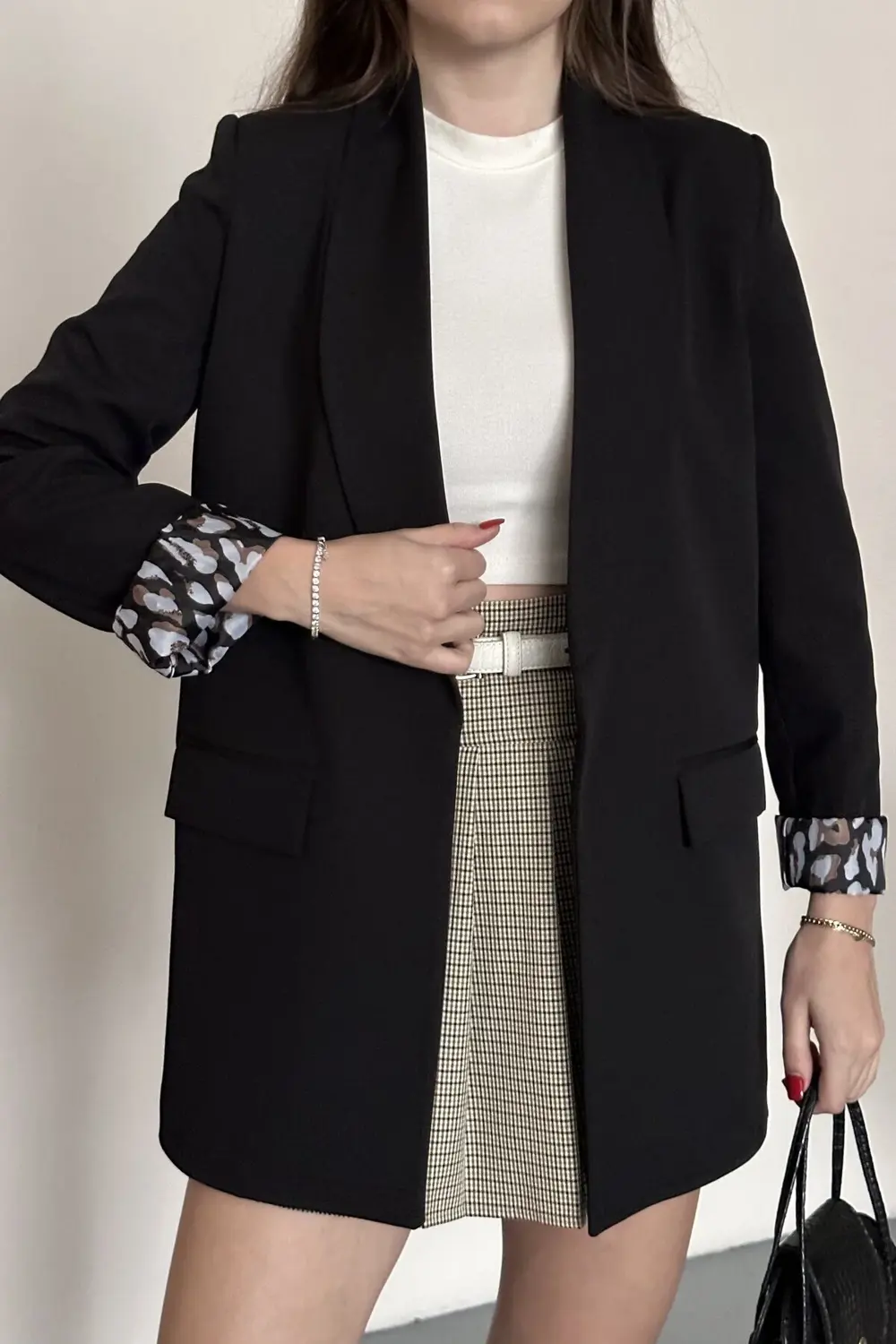 Kadın Blazer Ceket Oversize Uzun | Lepoar Astarlı Klasik Şık Ofis