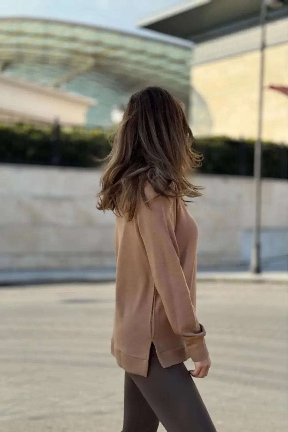 Kadın Boğazlı Uzun Kollu Yırtmaçlı Triko Kazak 3501208