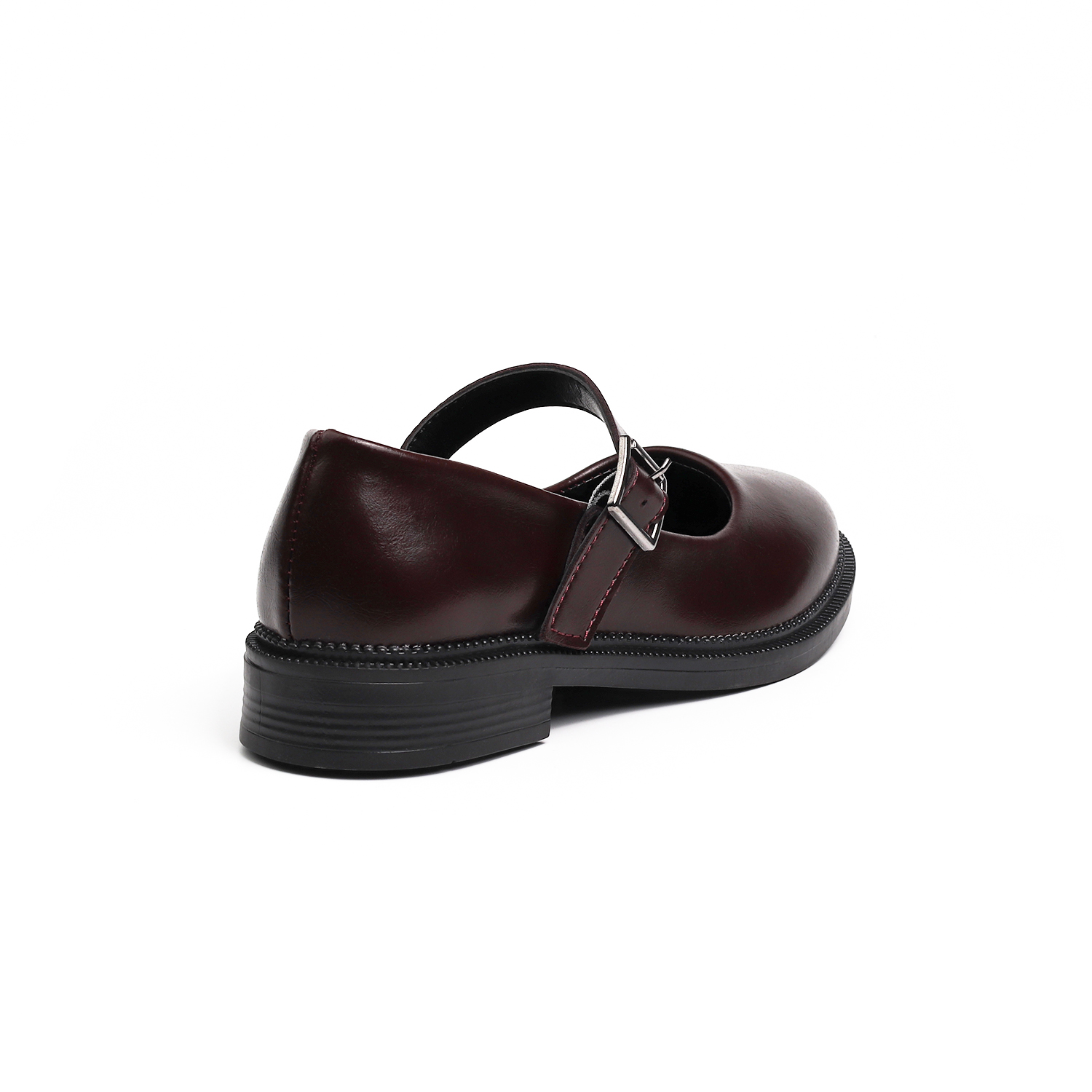 Kajila Kadın Bordo Anne Ayakkabısı Tokalı Rugan Kaydırmaz Termo Taban Kı