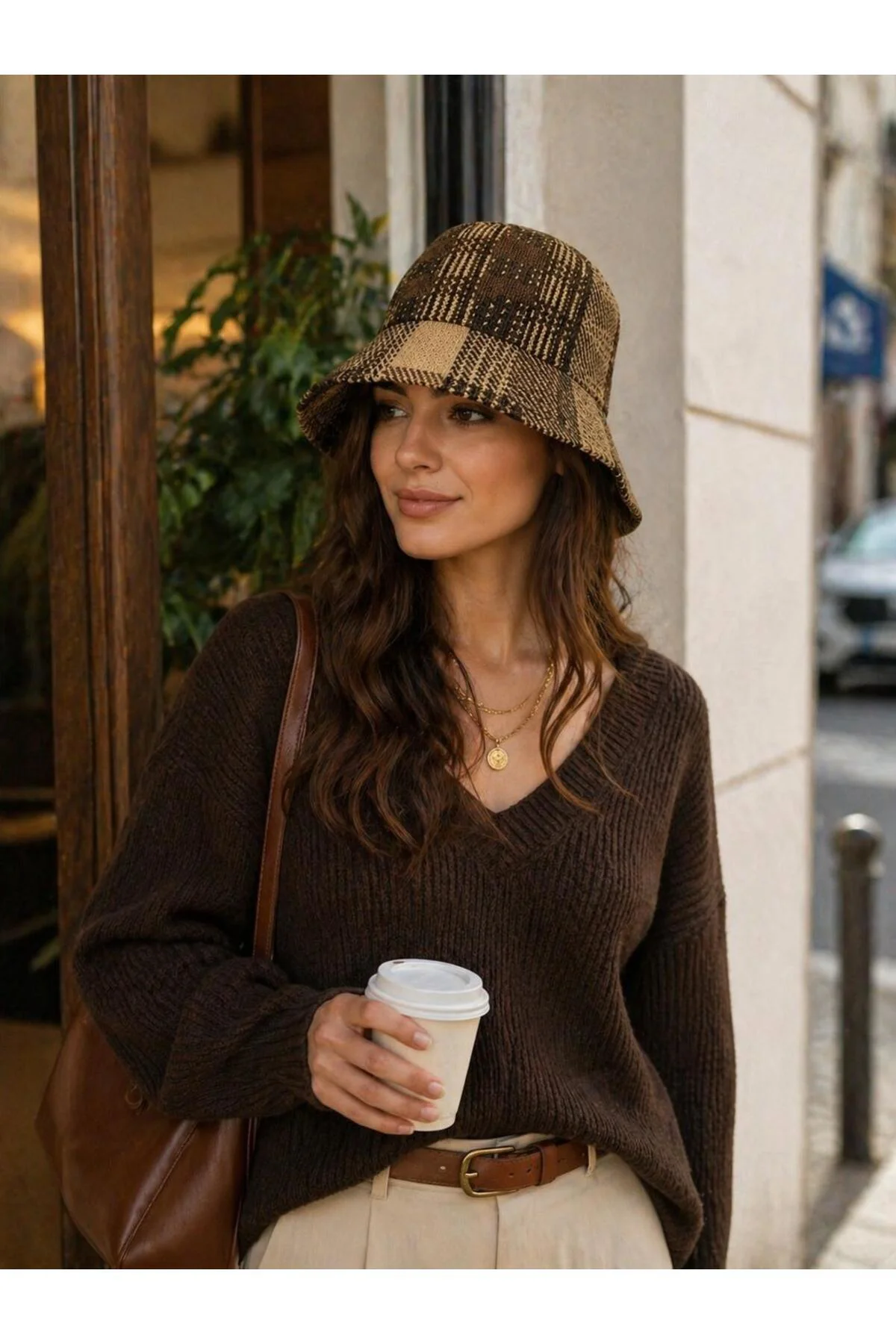 Kadın Bucket Şapka, Yazlık Örgü Plaj Şapkas, Trend Kova Şapka