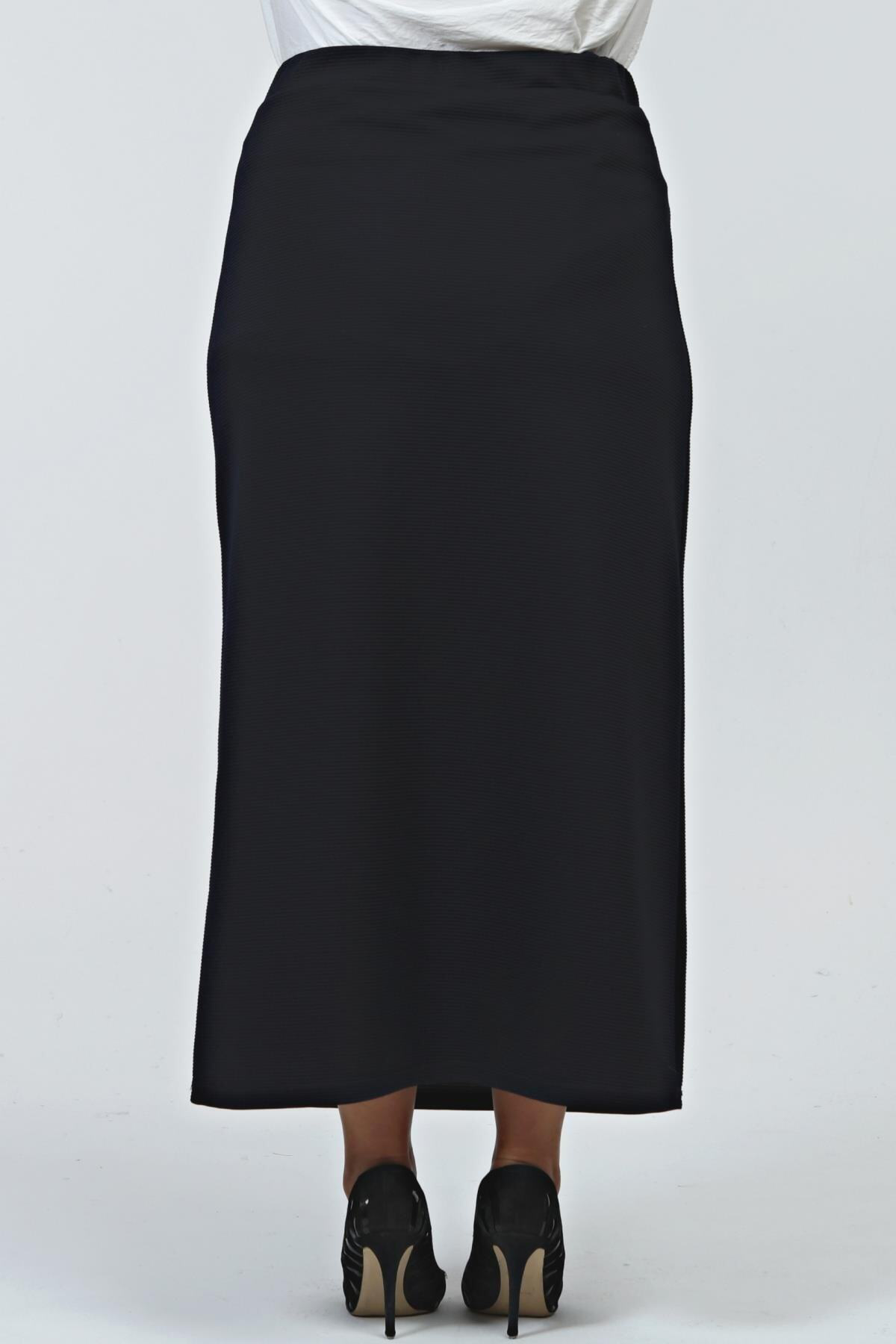 Kadin Buyuk Beden Ottoman Çelik Astarlı Mevsimlik Kalem Etek Örme