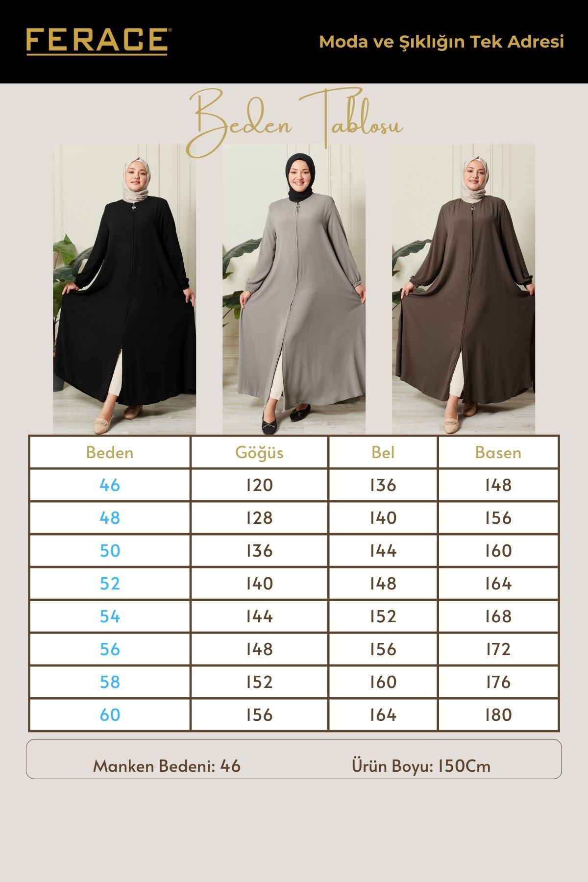 Ferace Kadın Büyük Beden Mevlana 