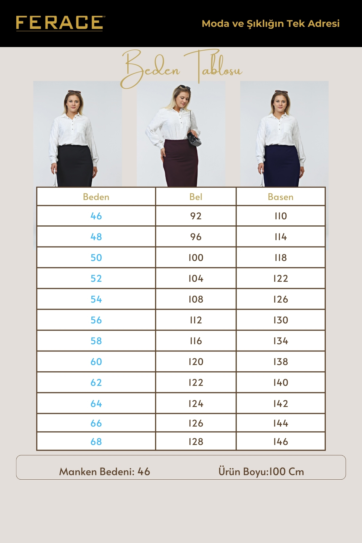 Kadin Buyuk Beden Ottoman Çelik Astarlı Mevsimlik Kalem Etek Örme