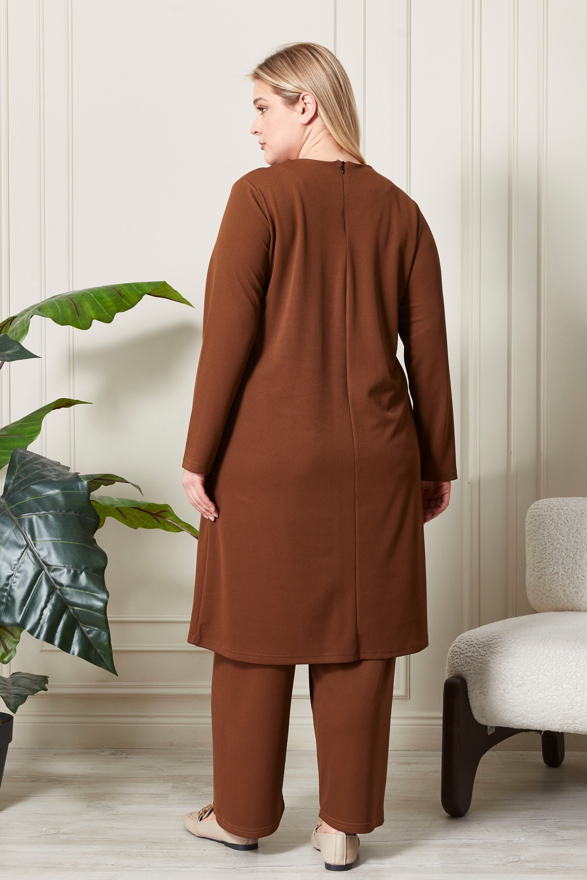 Ferace Kadın Büyük Beden Mevsimlik Penye Takım