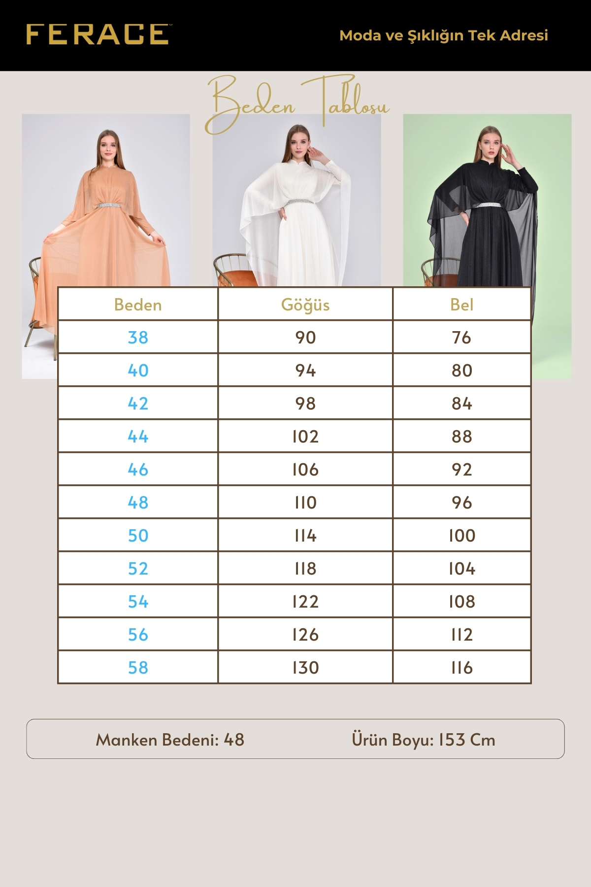 Ferace Kadin Buyuk Beden Abiye Elbise Pelerinli Ve Simli