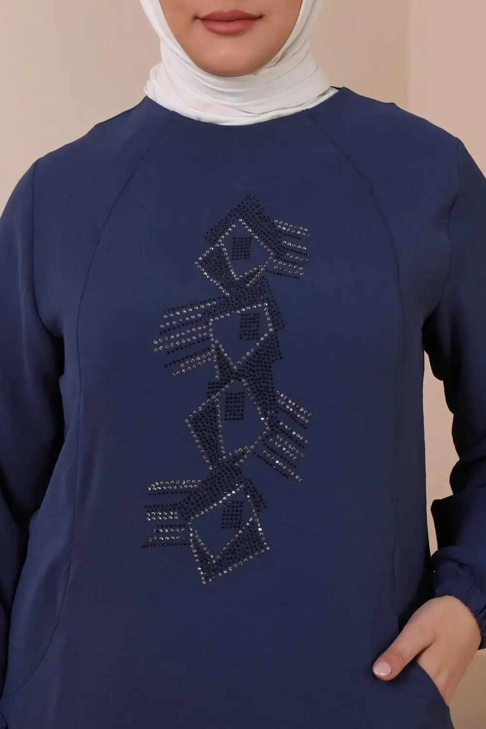 Kadin Buyuk Beden Alt-üst Takım Cepli Ve Taş I?şlemeli