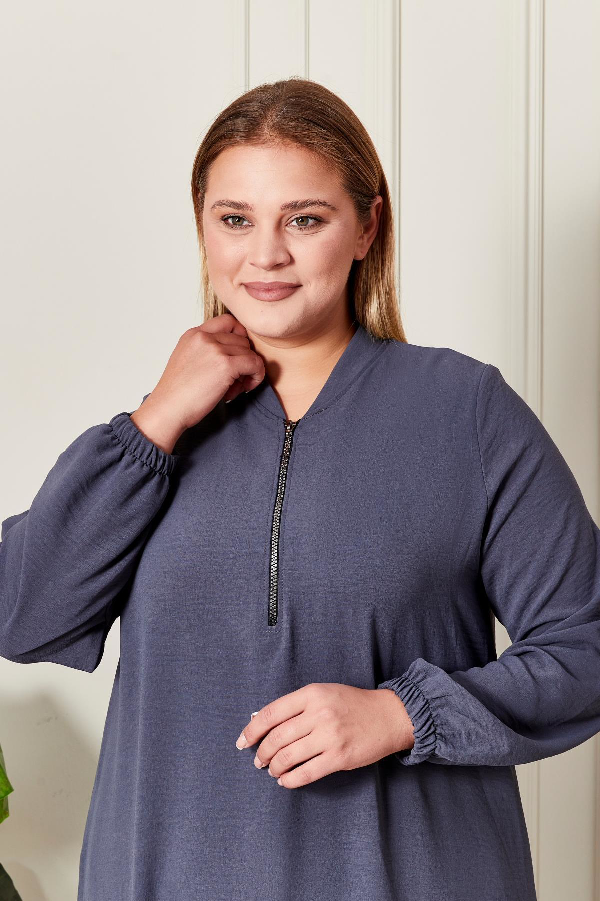 Ferace Kadın Büyük Beden Ayrobin Kumaş Tunik Ferace Kadın Büyük Beden Ayrobin Kumaş Tunik