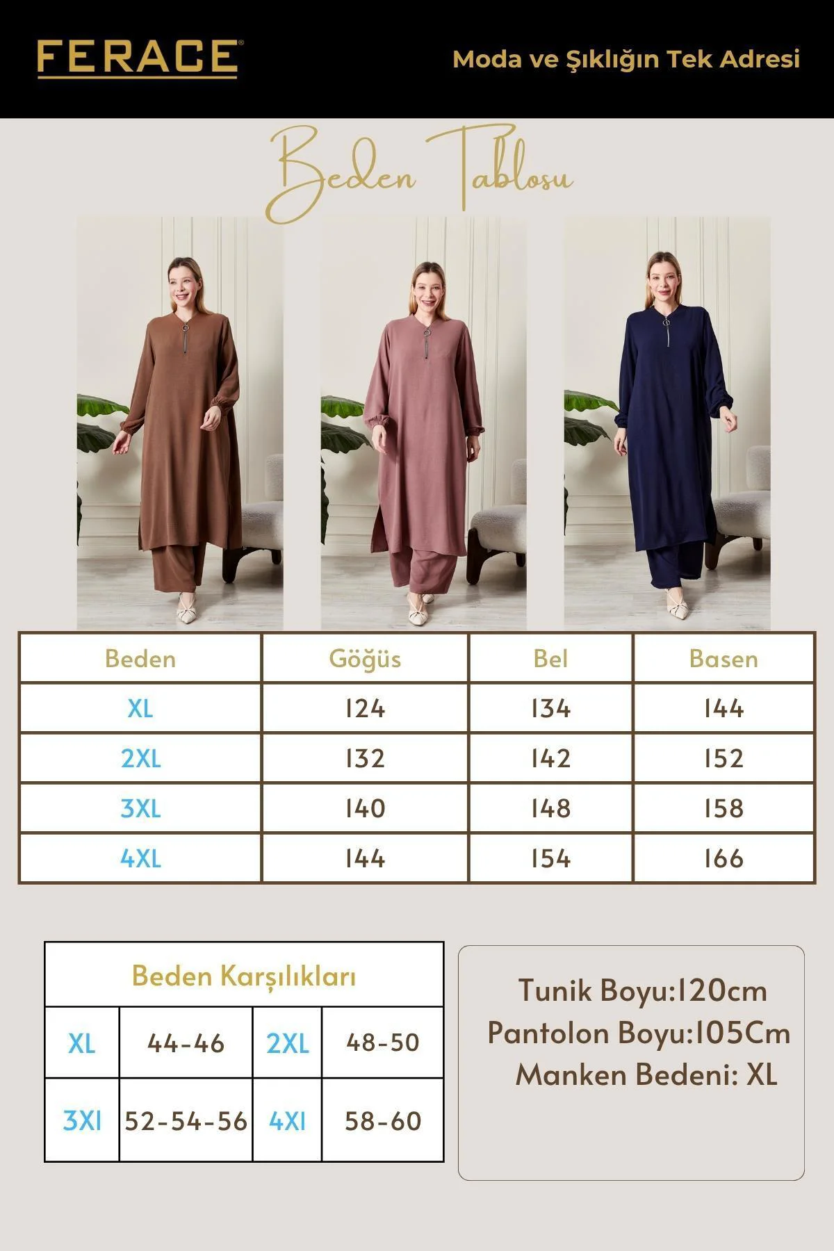 Kadın Büyük Beden Ayrobin Fermuarlı 2'li Takım