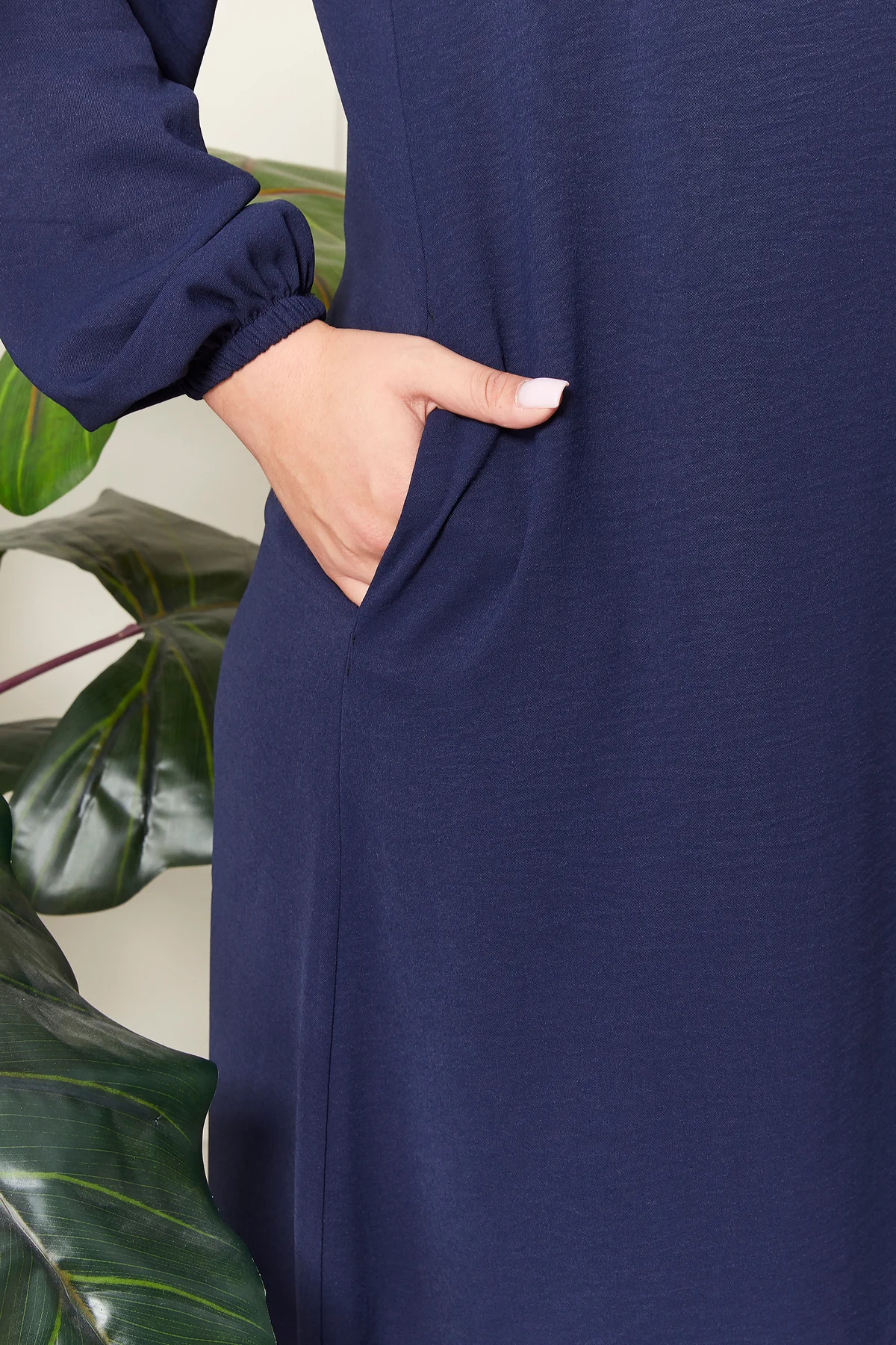 Kadin Buyuk Beden Ayrobin Ferace Fermuarlı Ve Boydan Uzun