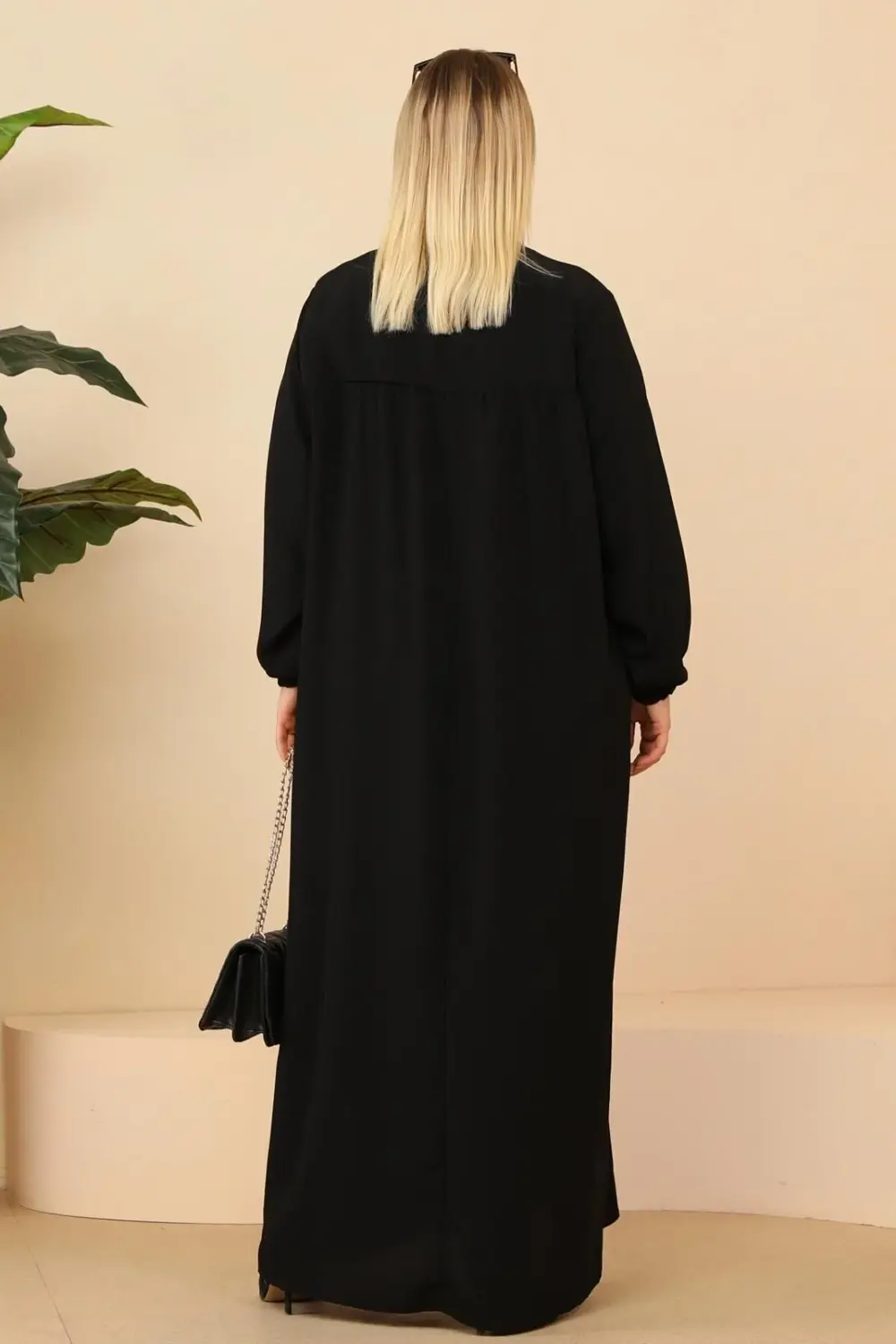 Kadin Buyuk Beden Ayrobin Uzun Anne Elbise