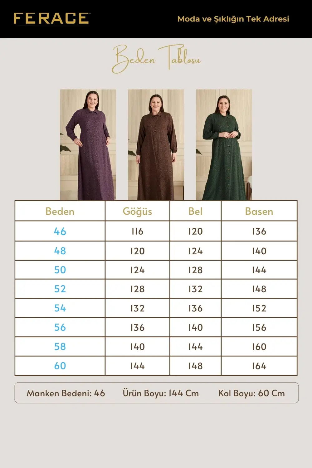 Kadin Buyuk Beden Çıtır Desen Yazlik Tesettur Elbise