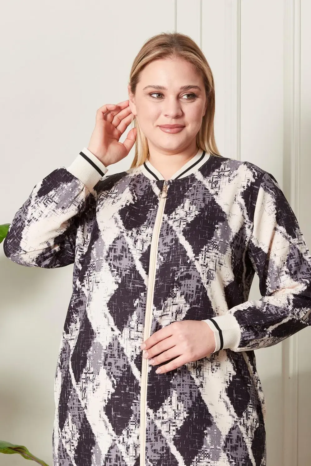 Kadın Büyük Beden Desenli Kap