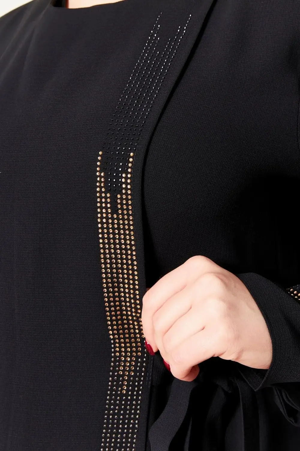 Kadın Büyük Beden Etamin Abaya Ferace