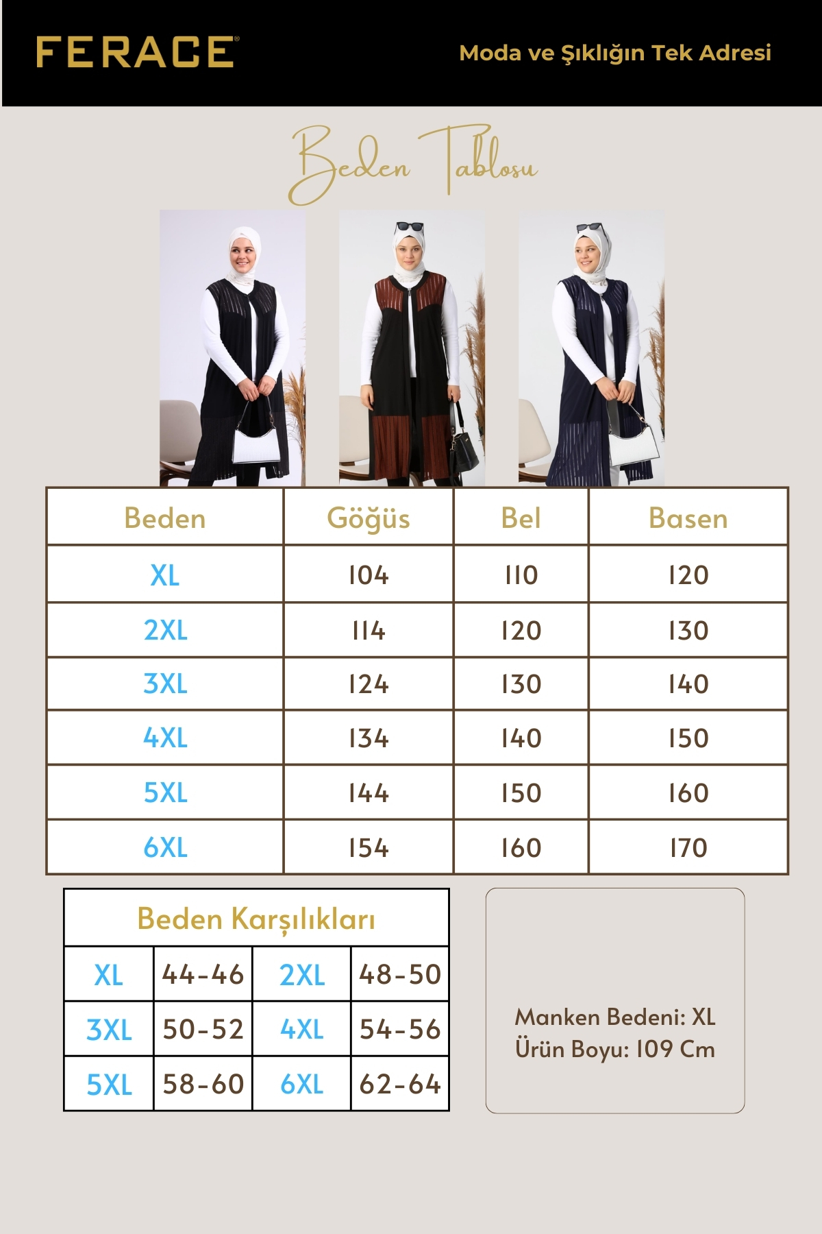 Ferace Kadin Buyuk Beden Giyim Yelek Transparan Tasli Uzun Yelek