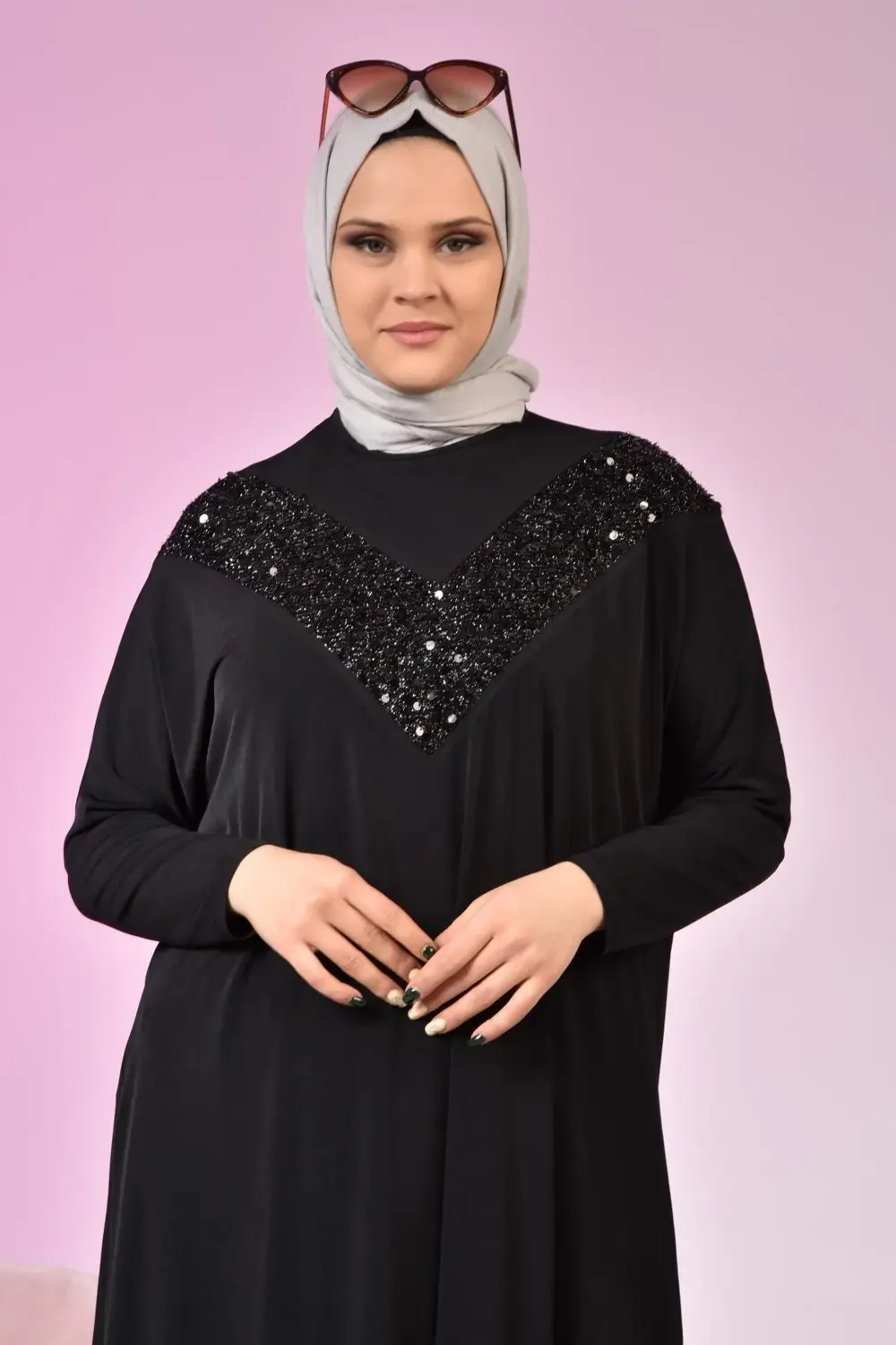 Kadin Buyuk Beden Giyim Tunik Yarasa Kol Ve Oversize Kesim