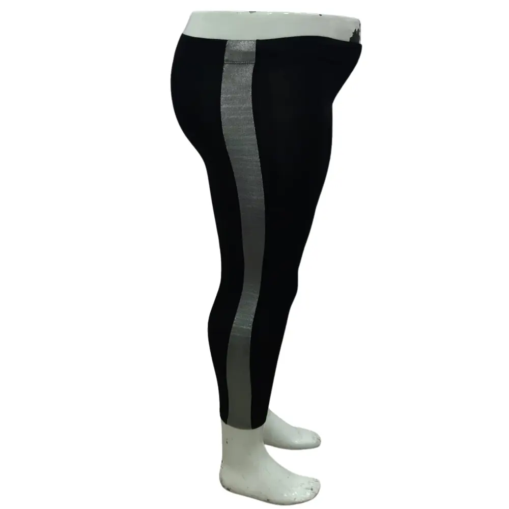 Kadın Büyük Beden Gümüş Şeritli Tayt Kadın Büyük Beden Gümüş Şeritli Tayt