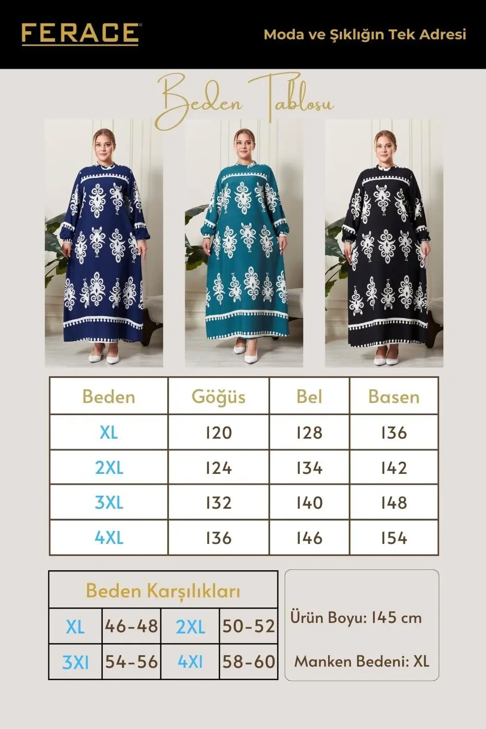 Kadın Büyük Beden Hakim Yaka Elbise