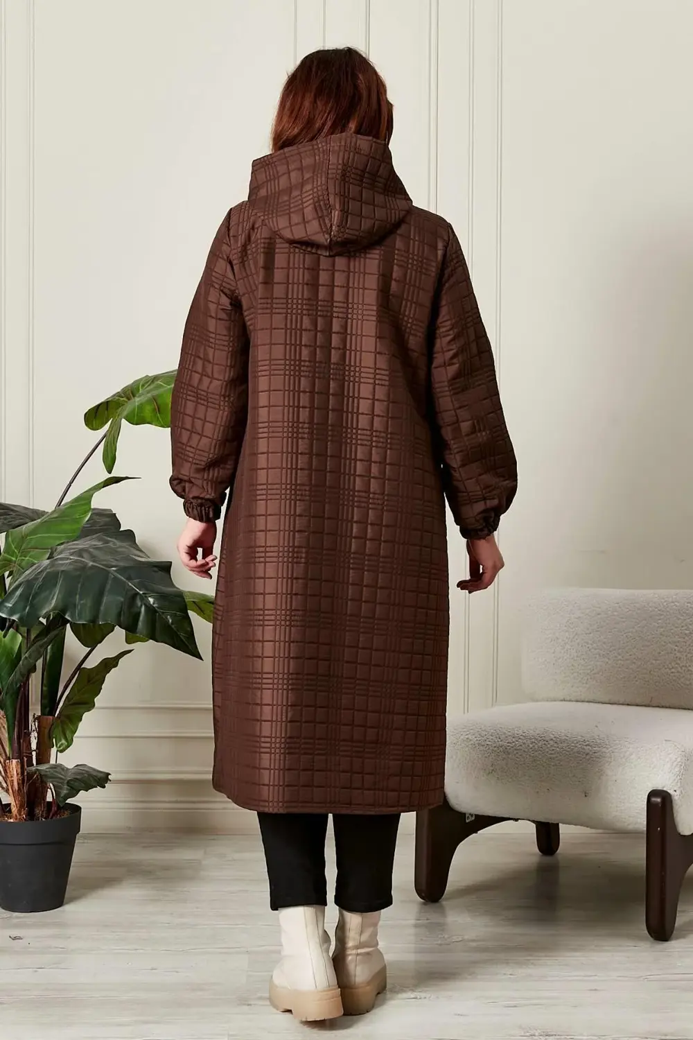 Kadın Büyük Beden Kapitone Kap