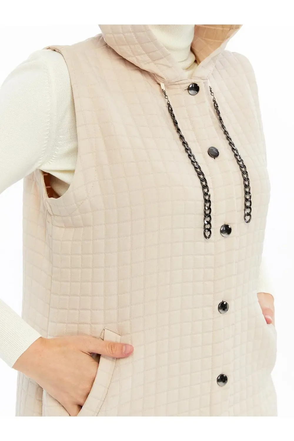 Kadın Büyük Beden Kapitone Yelek