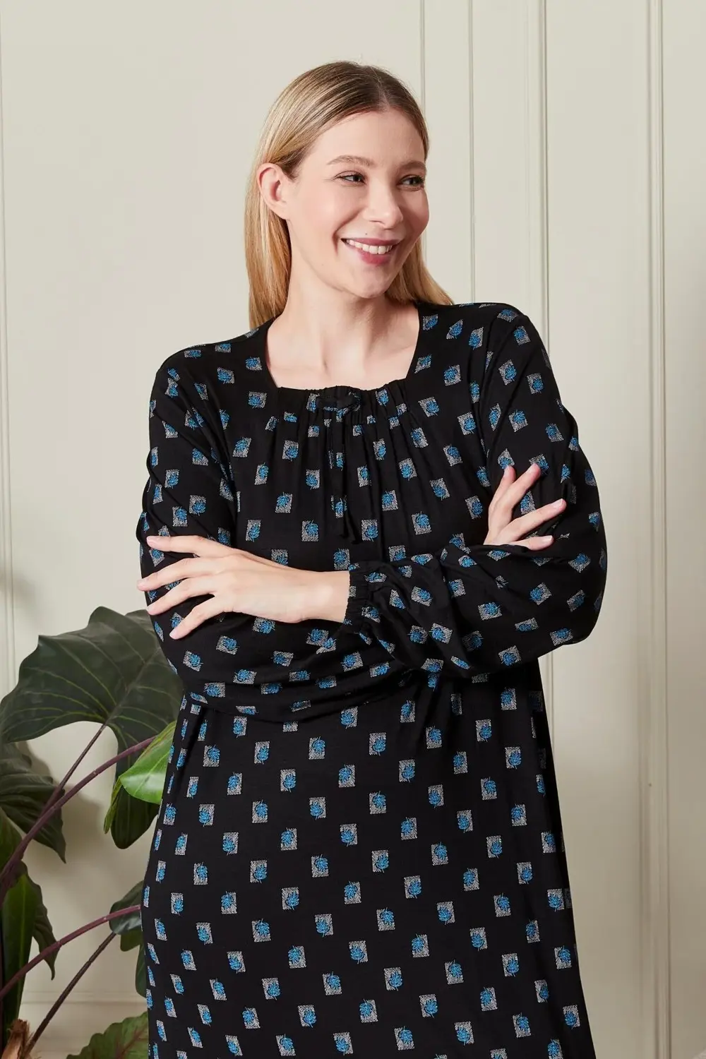 Kadın Büyük Beden Kare Yaka Elbise Kadın Büyük Beden Kare Yaka Elbise