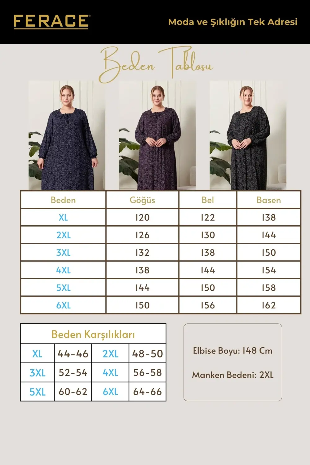 Kadın Buyuk Beden Kare Yaka Tesettür Elbise