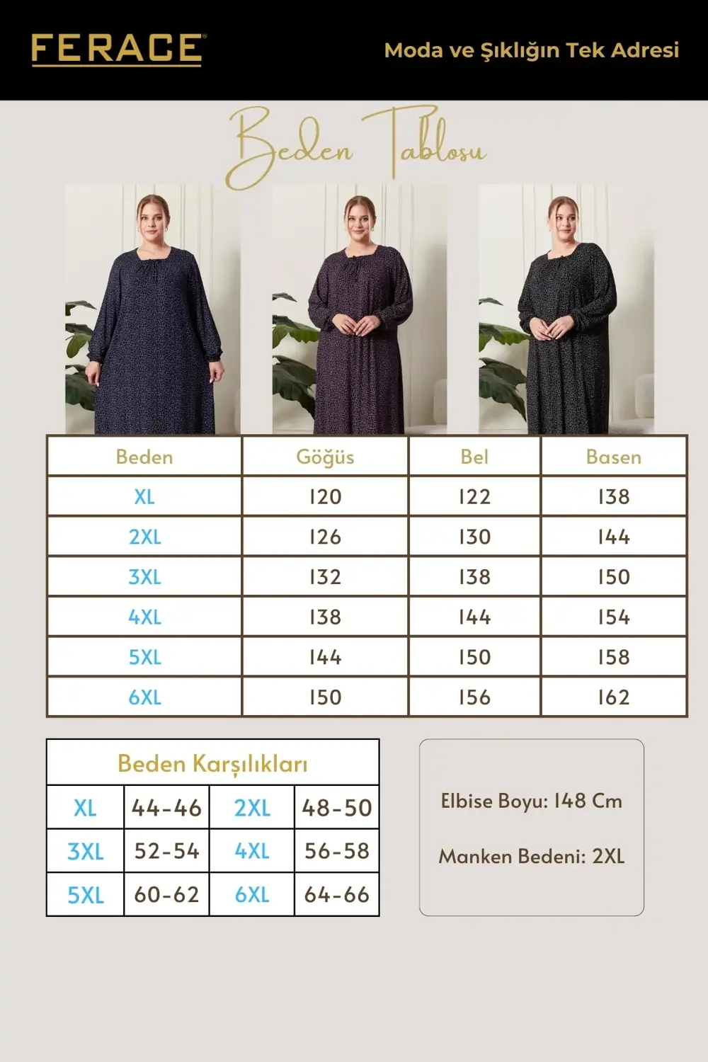 Kadın Buyuk Beden Kare Yaka Tesettür Elbise