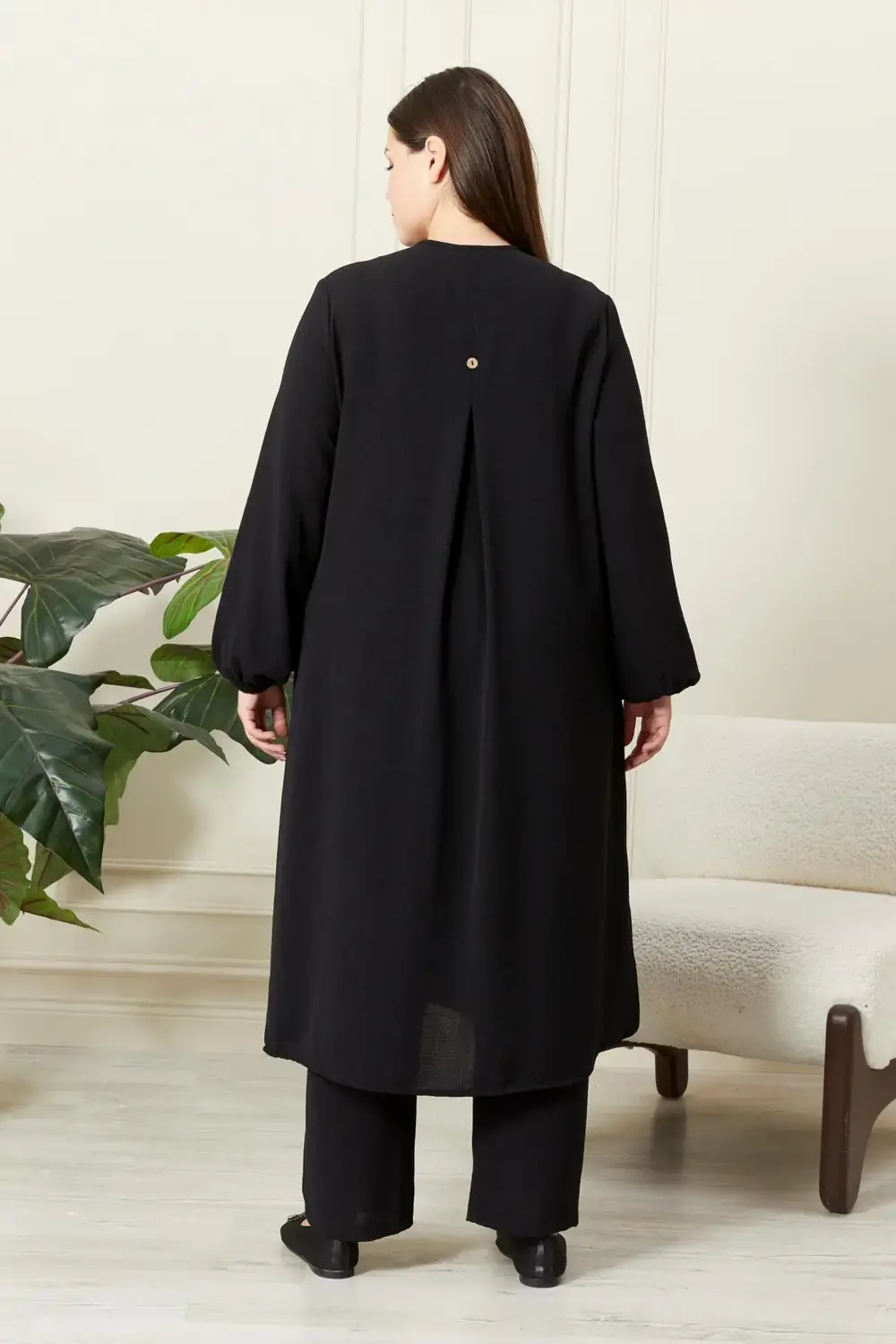 Kadın Büyük Beden Keten Ayrobin 2'li Takım