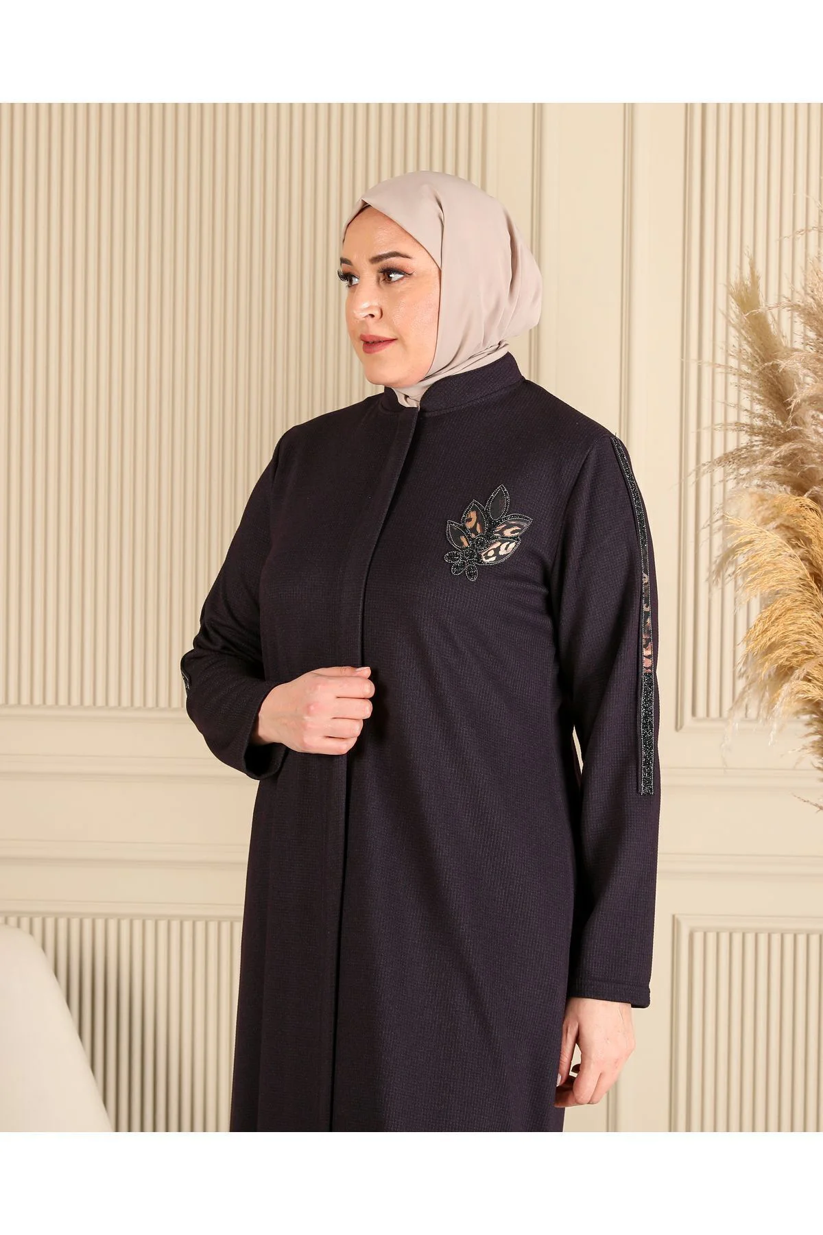 Kadın Buyuk Beden Kislik Tesettur Pardesu Tam Boy