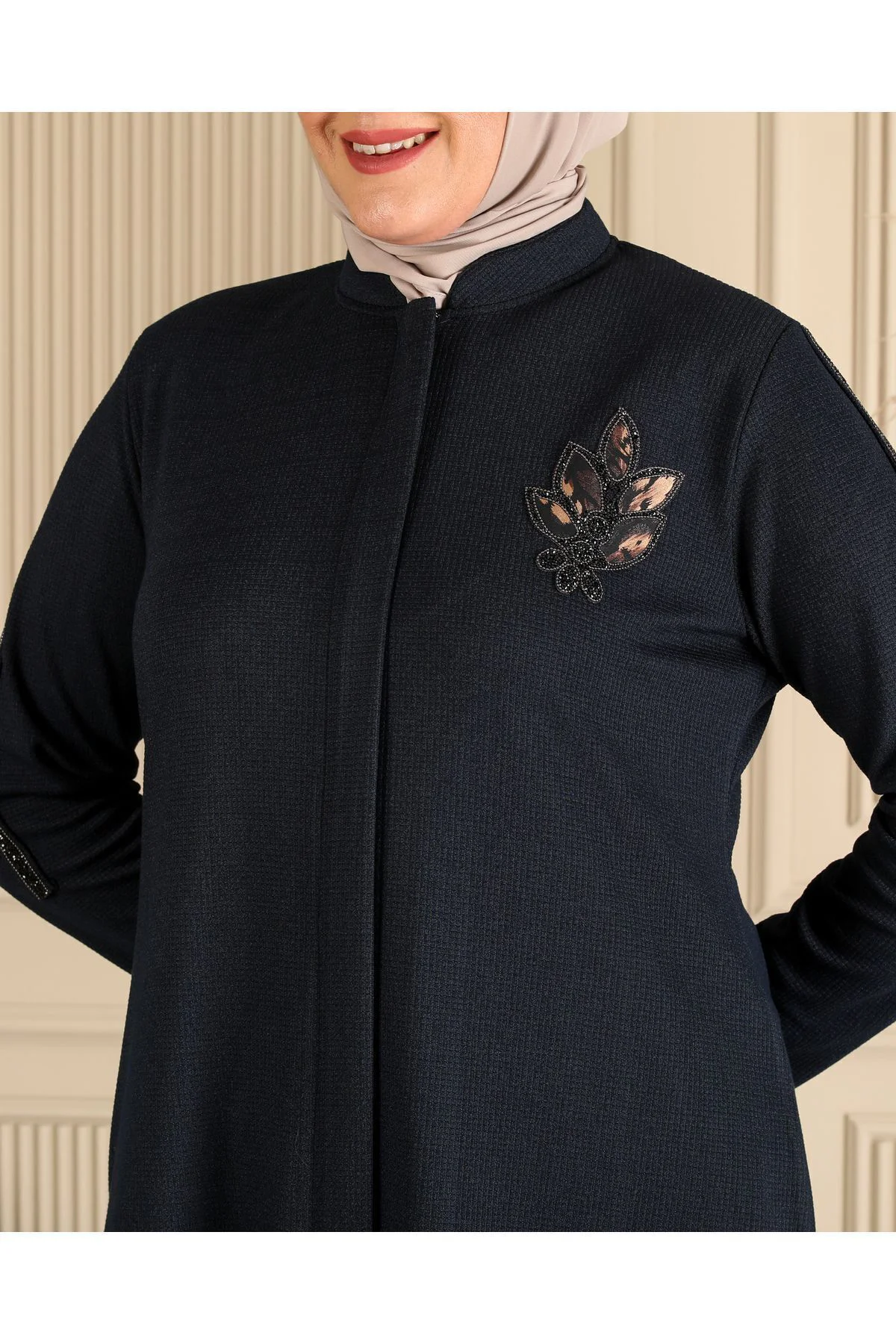 Kadın Buyuk Beden Kislik Tesettur Pardesu Tam Boy