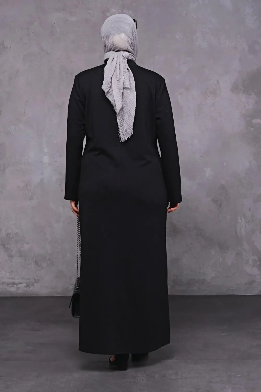 Kadın Buyuk Beden Kislik Tesettur Pardesu Tam Boy