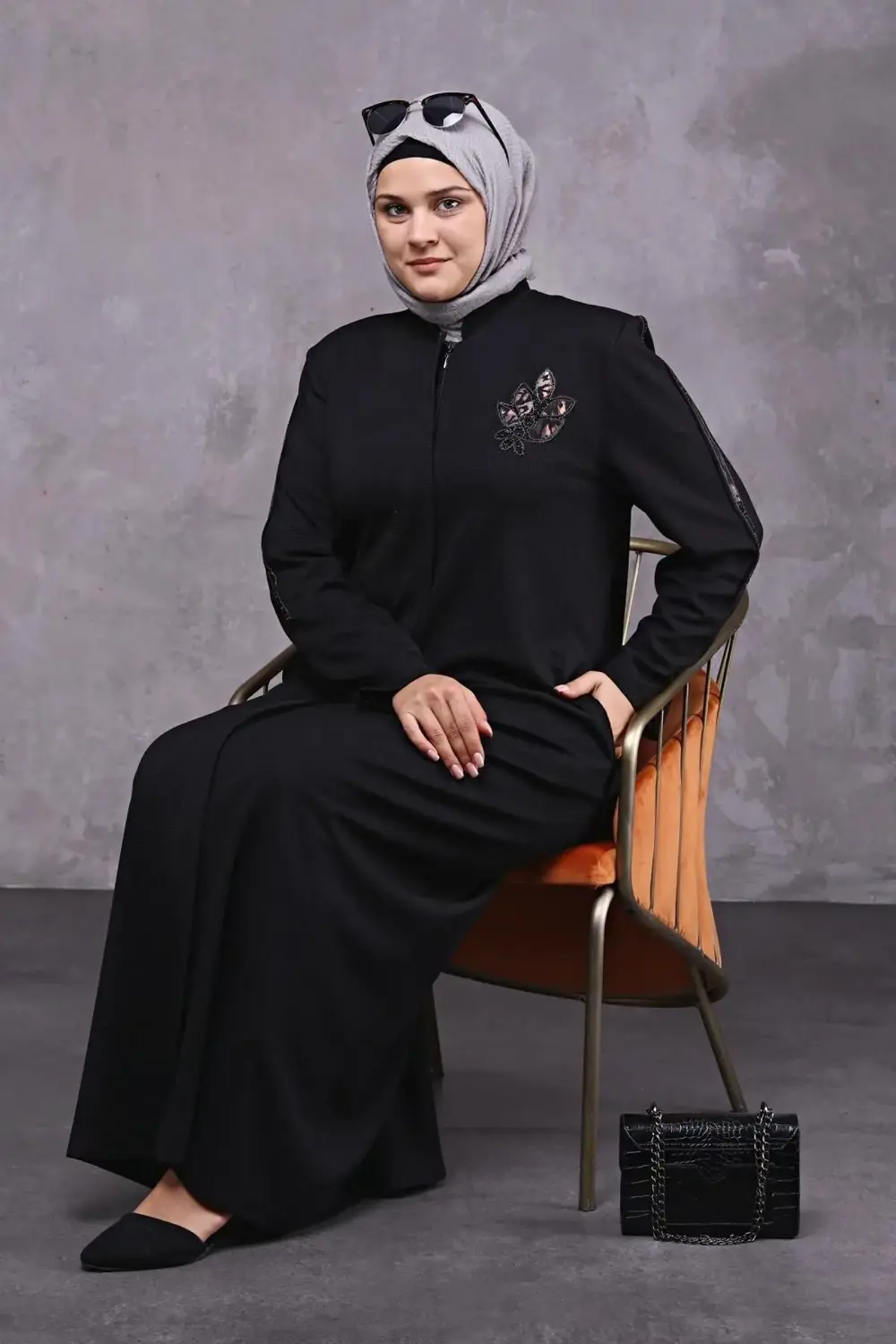 Kadın Buyuk Beden Kislik Tesettur Pardesu Tam Boy