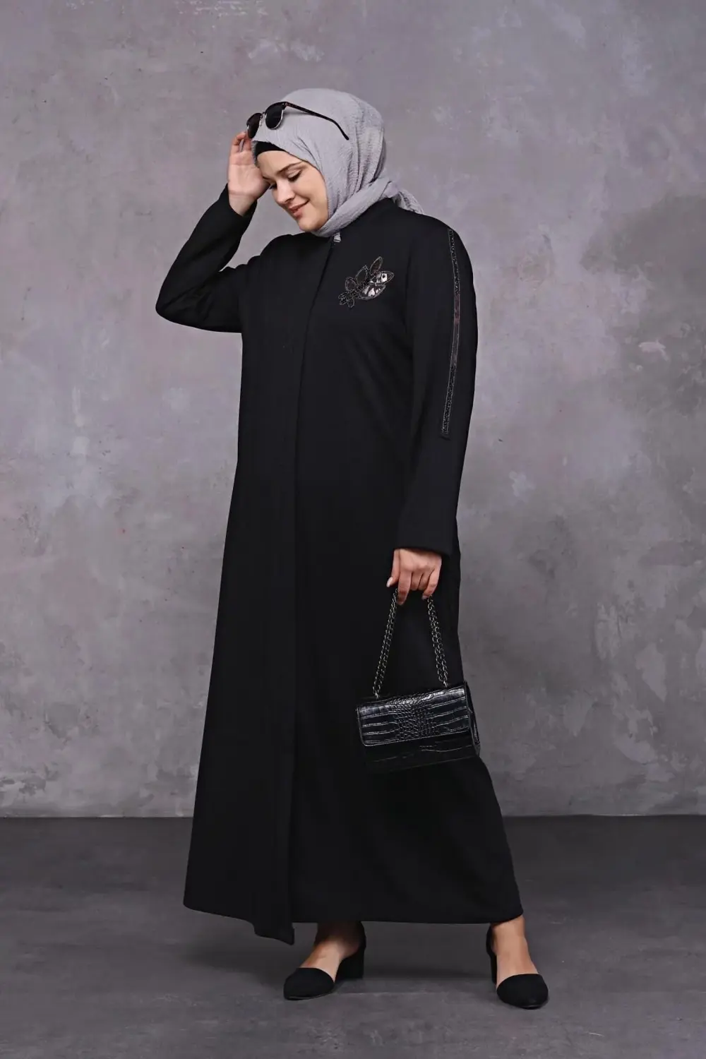 Kadın Buyuk Beden Kislik Tesettur Pardesu Tam Boy