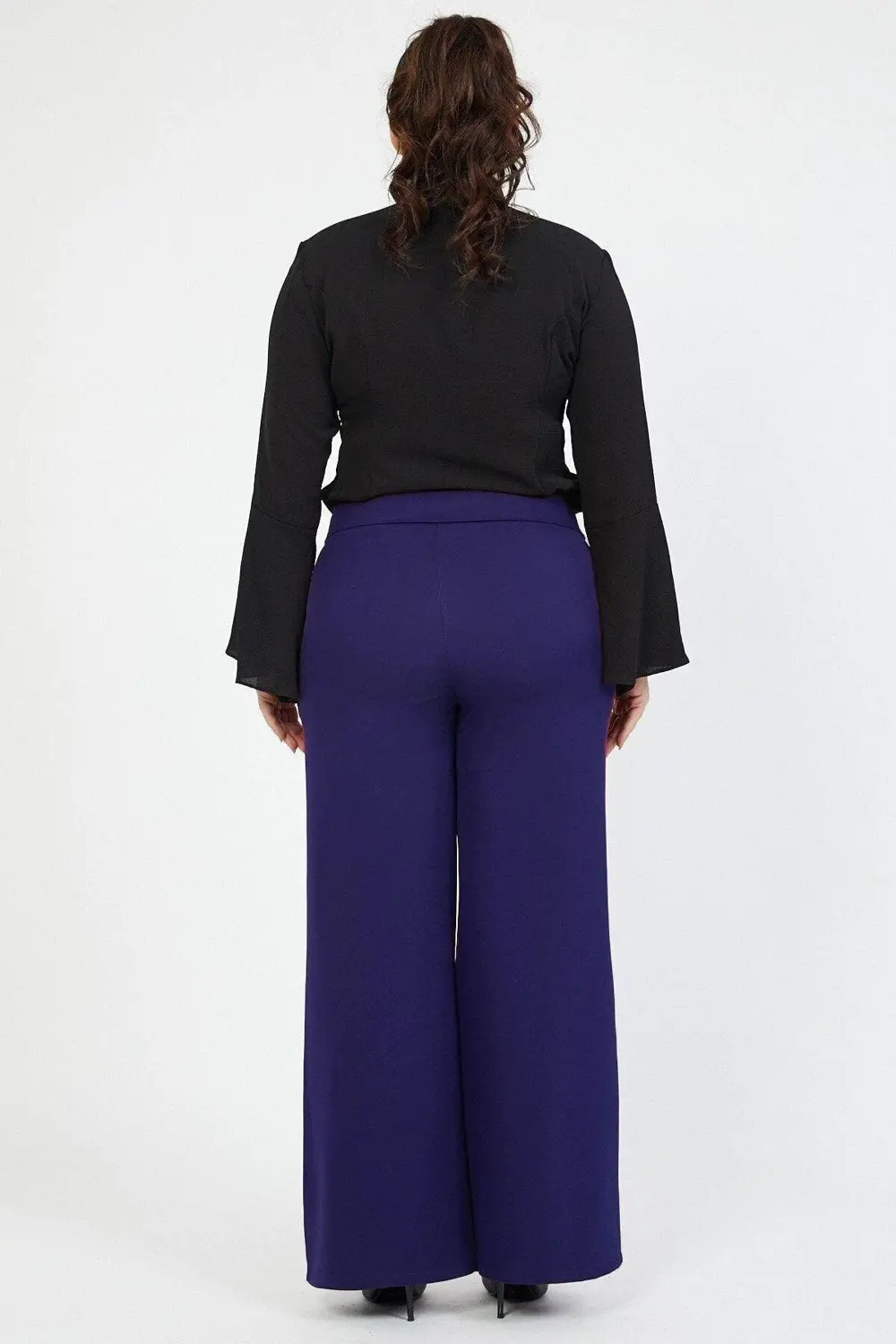 Apsen Kadın Büyük Beden Lacivert Kemerli Pantolon 338/105