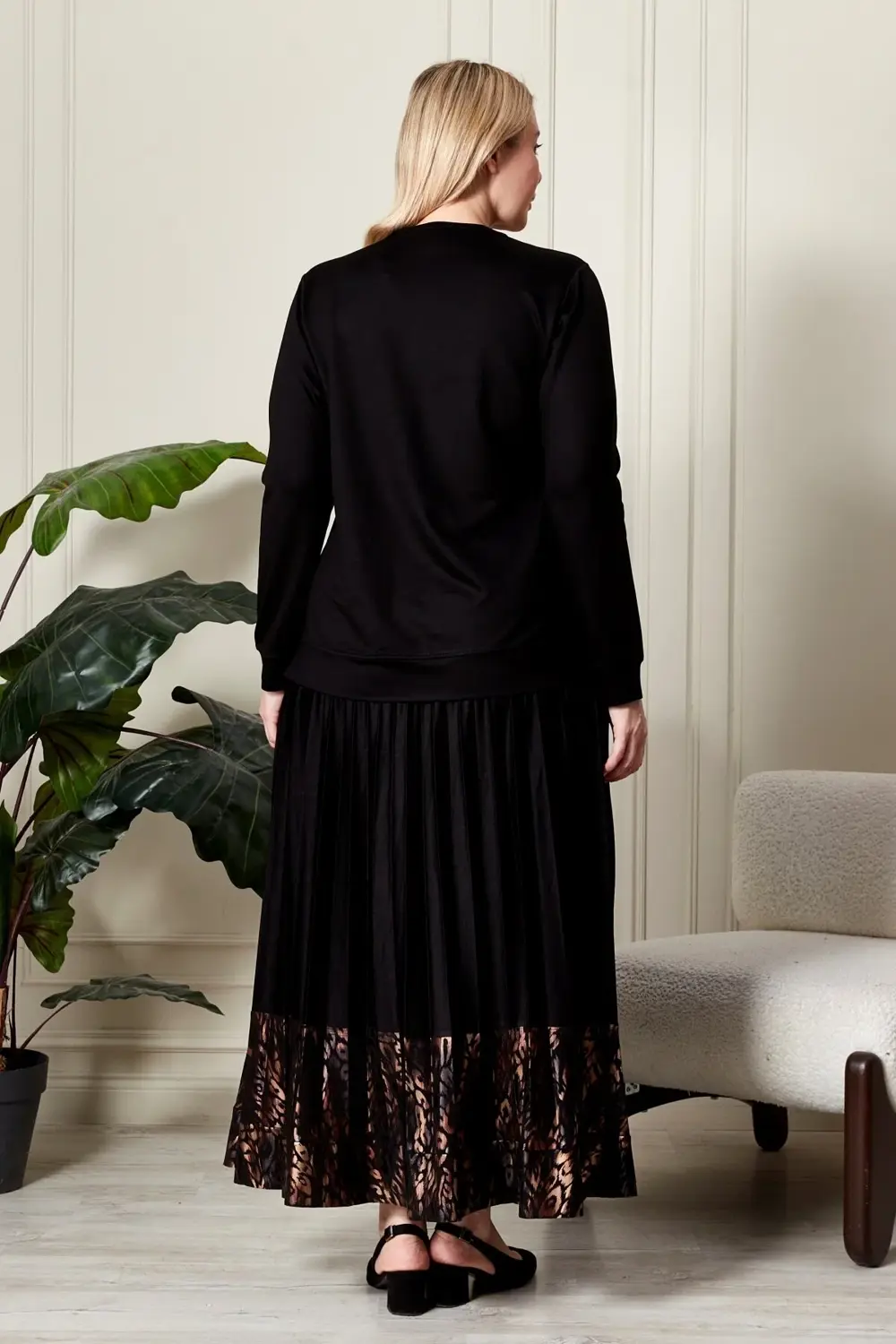 Kadin Büyük Beden Leoparlı Takım