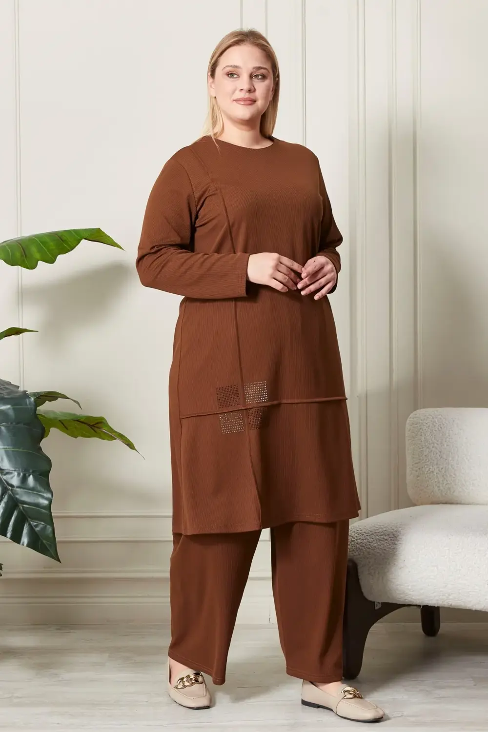 Kadın Büyük Beden Mevsimlik Penye Takım