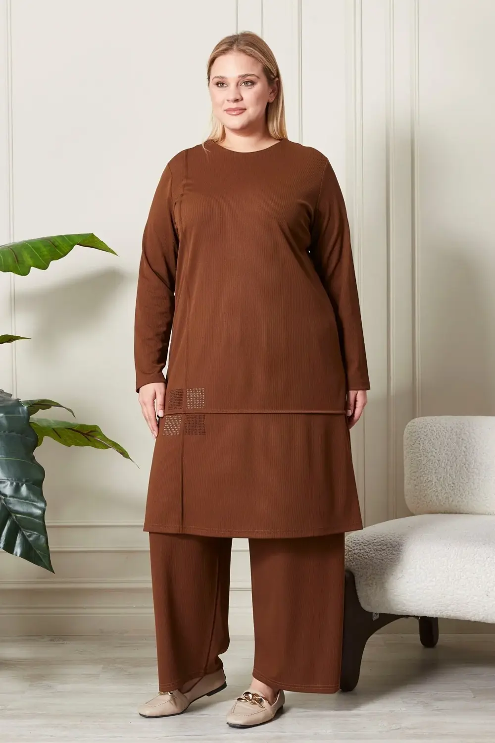 Kadın Büyük Beden Mevsimlik Penye Takım