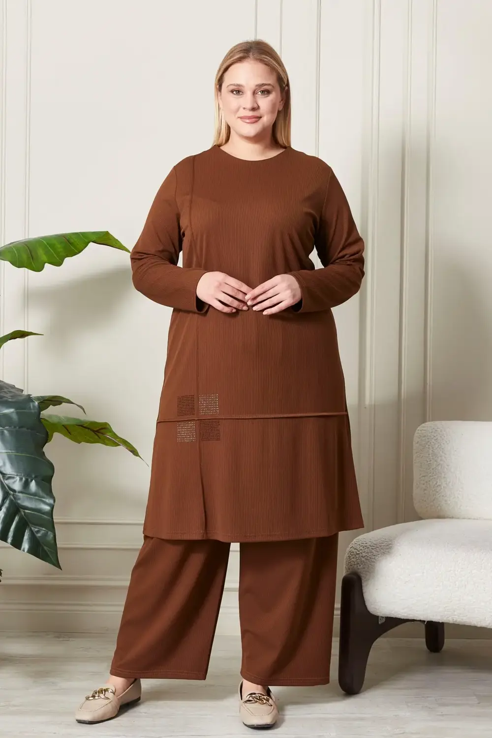 Kadın Büyük Beden Mevsimlik Penye Takım