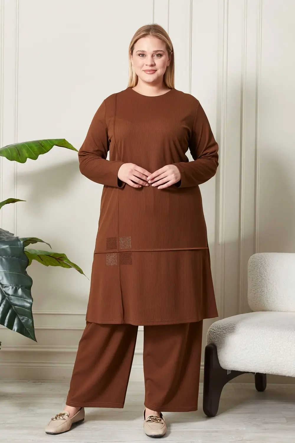 Kadın Büyük Beden Mevsimlik Penye Takım