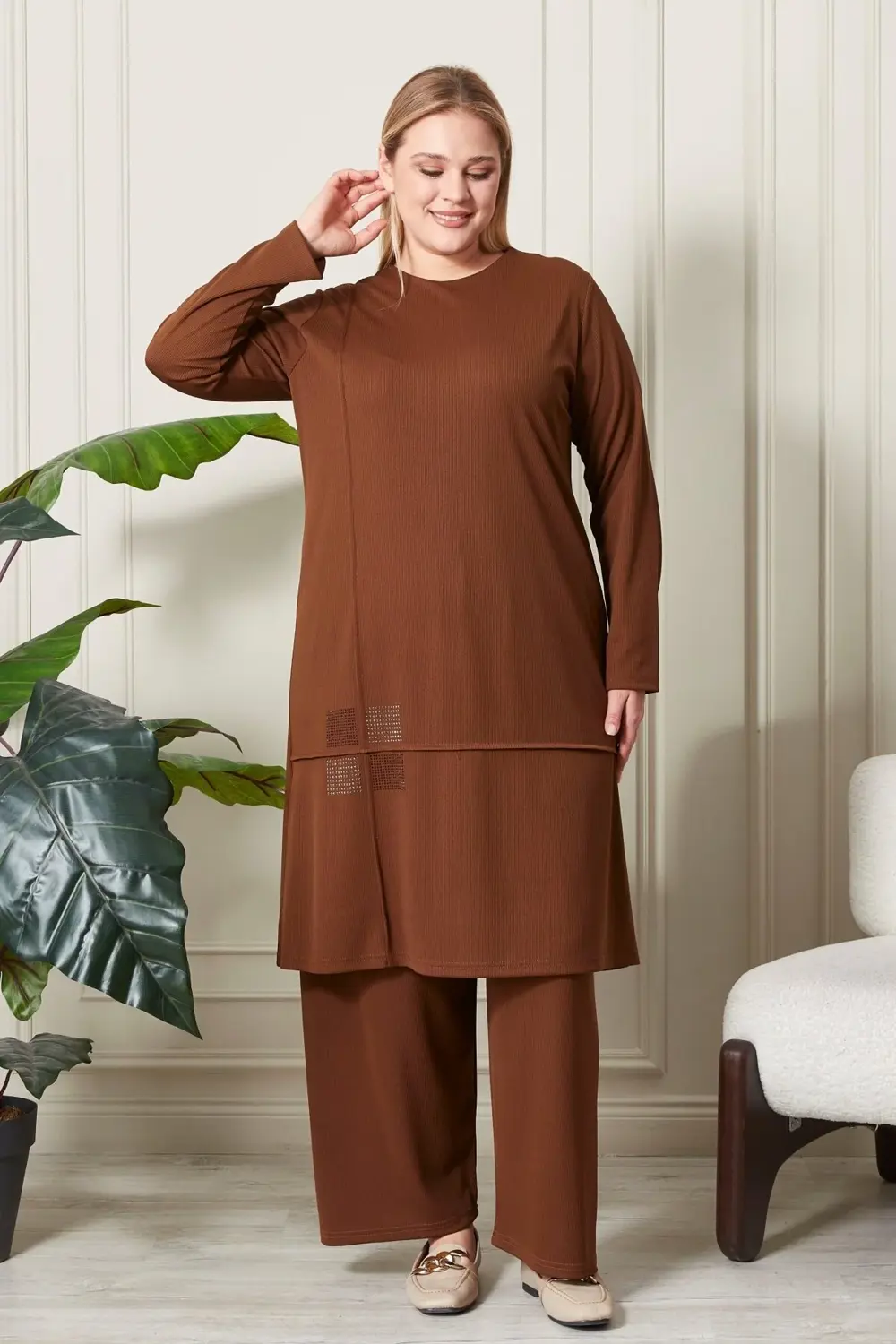 Kadın Büyük Beden Mevsimlik Penye Takım