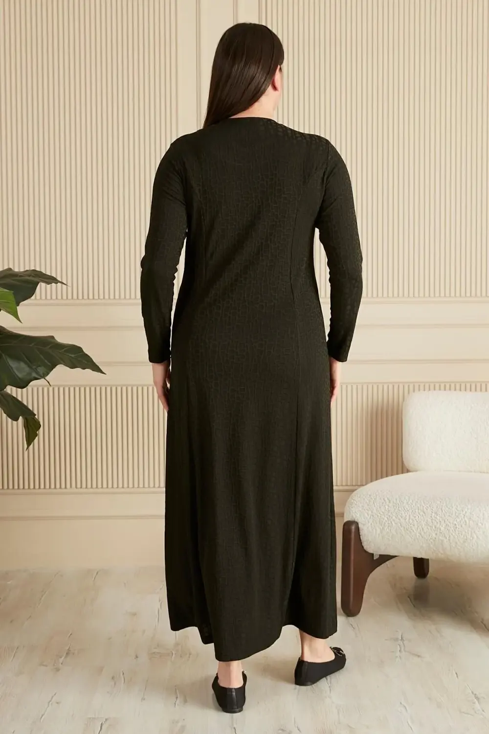 Kadın Büyük Beden Nergiz Jakar Tesettür Anne Elbise