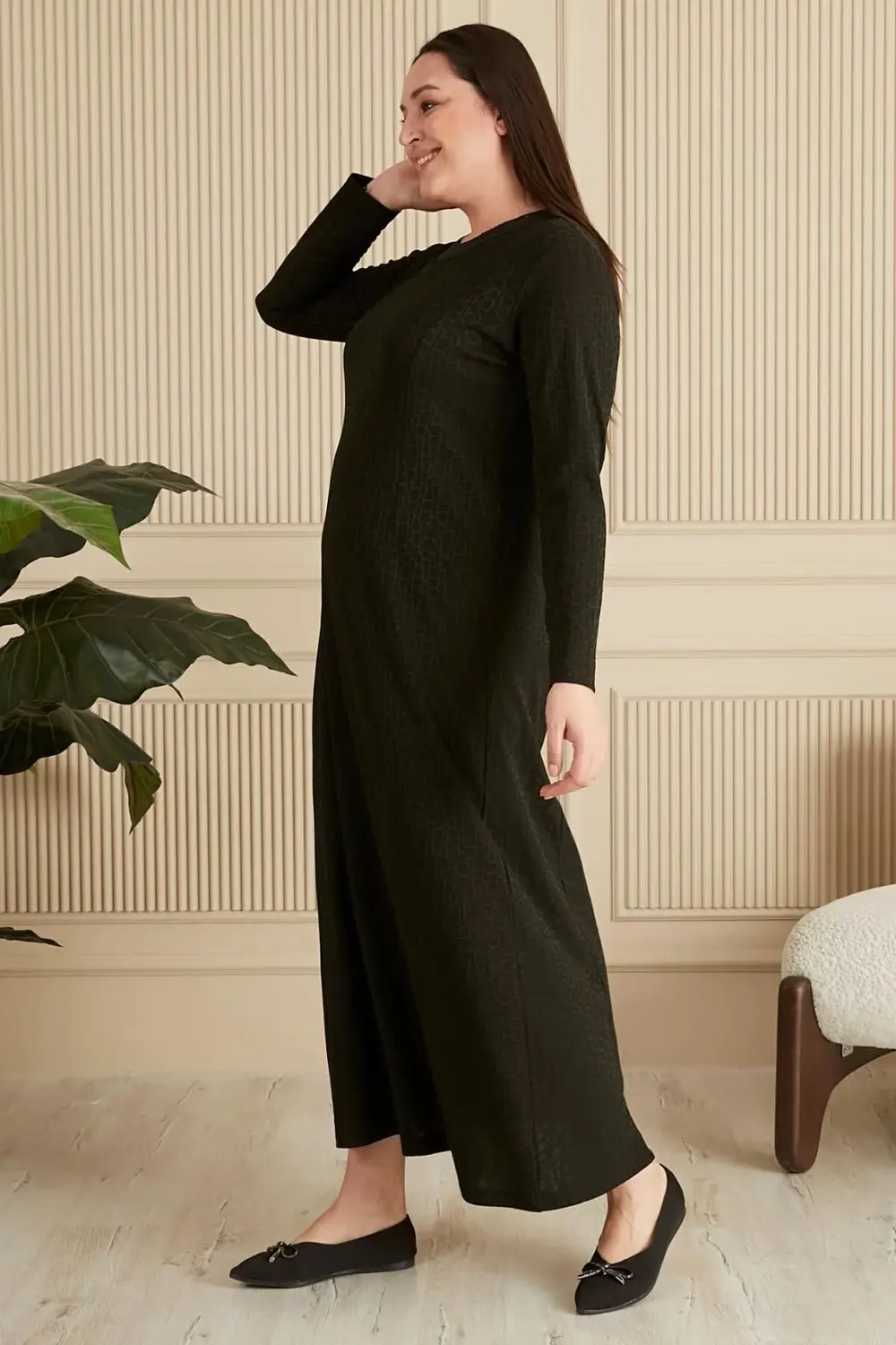 Kadın Büyük Beden Nergiz Jakar Tesettür Anne Elbise