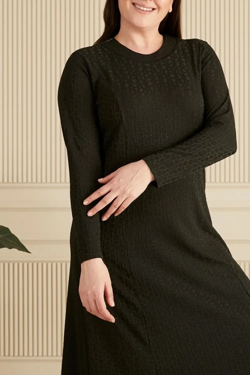 Kadın Büyük Beden Nergiz Jakar Tesettür Anne Elbise