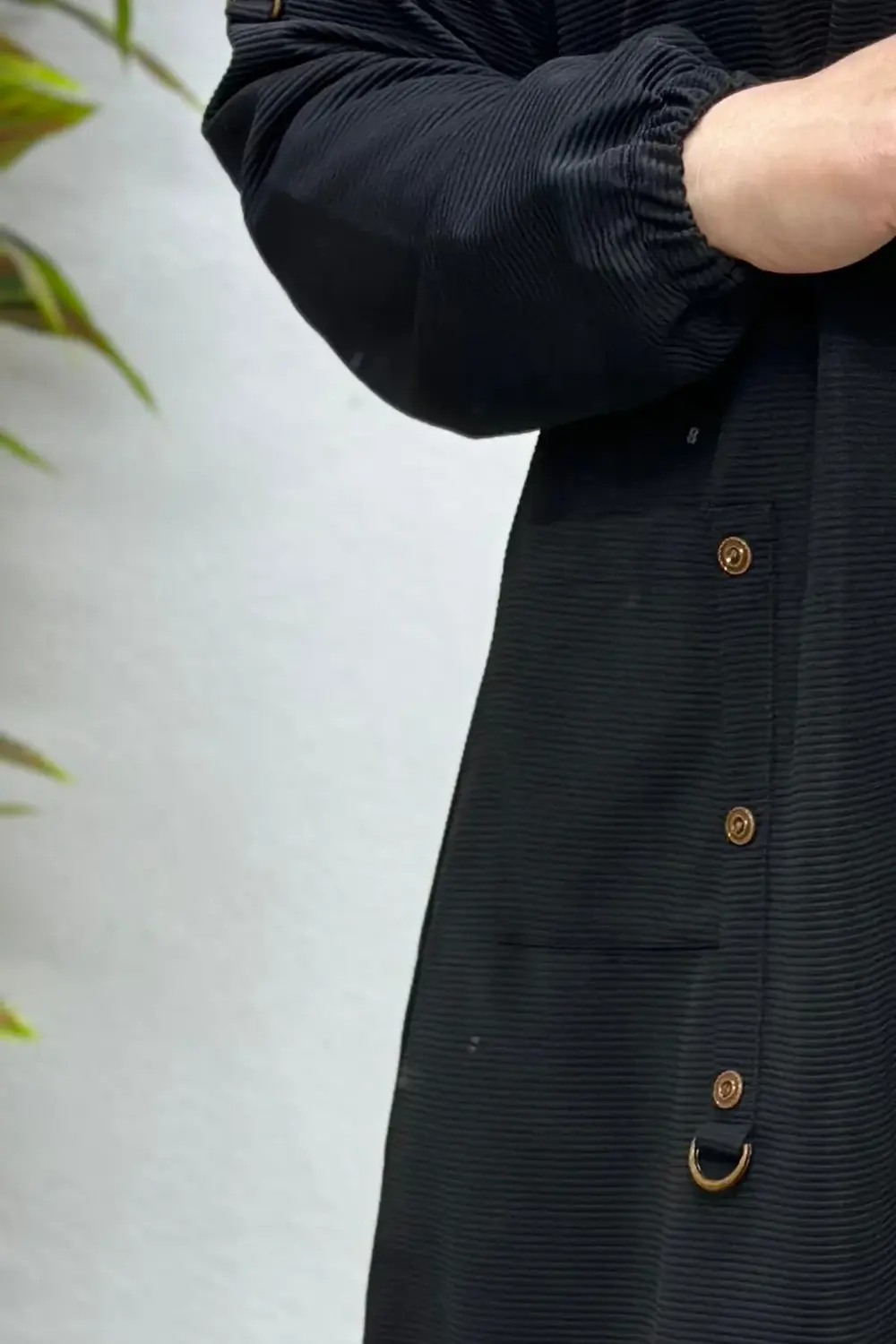 Kadın Büyük Beden Ottoman Cepli Çelik Hırka