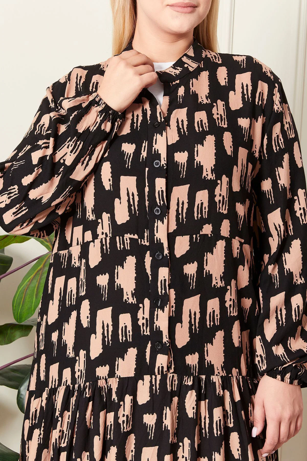 Kadin Buyuk Beden Oversize Rahat Kalıp Yazlik Elbise Alaçatı Mode