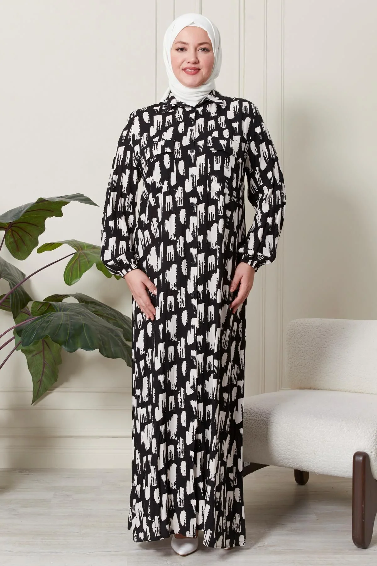 Kadin Buyuk Beden Oversize Rahat Kalıp Yazlik Elbise Alaçatı Mode