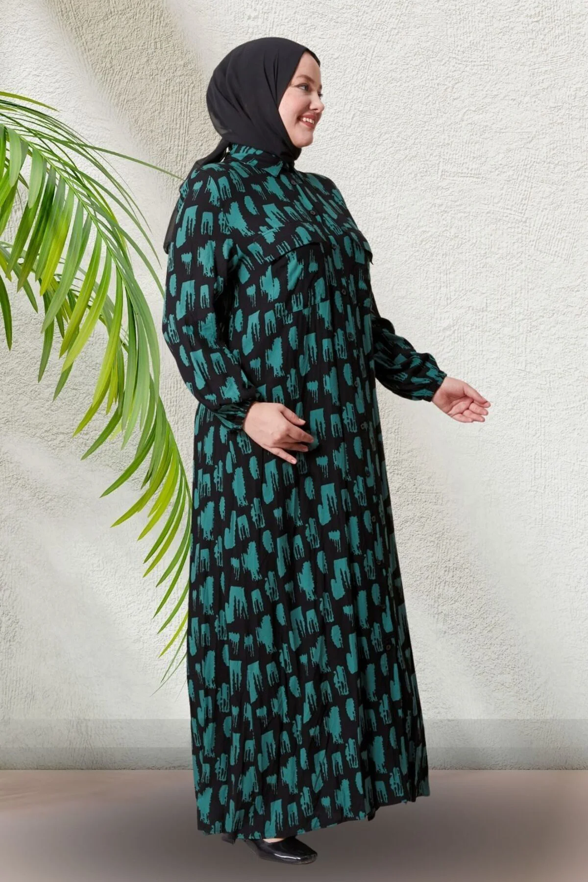 Kadin Buyuk Beden Oversize Rahat Kalıp Yazlik Elbise Alaçatı Mode