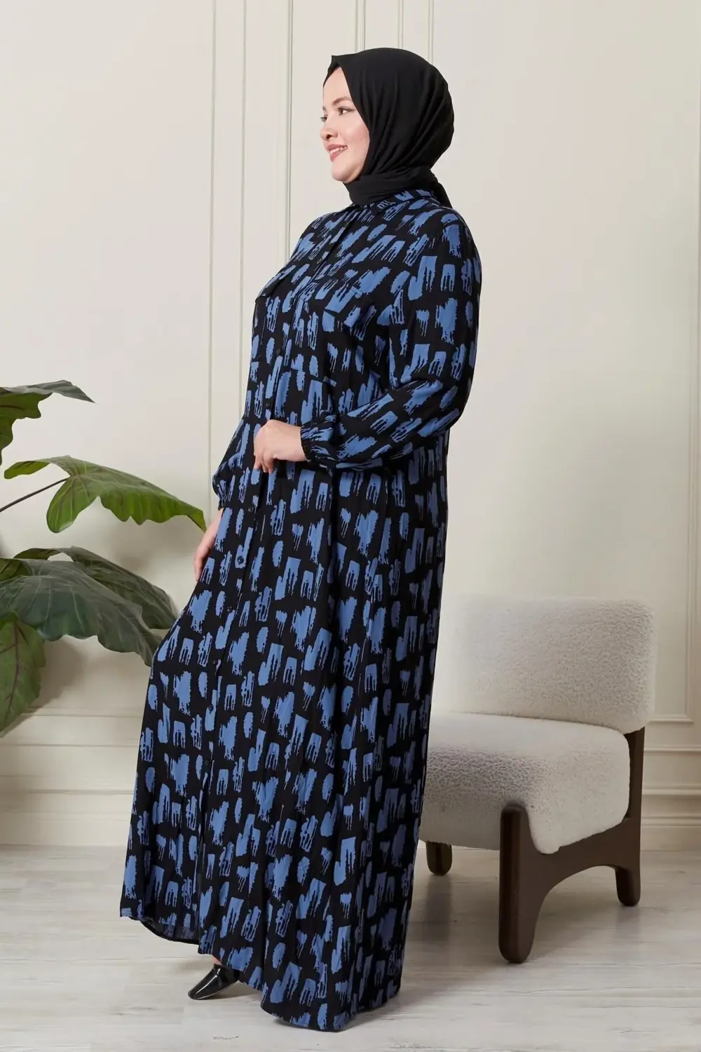 Kadin Buyuk Beden Oversize Rahat Kalıp Yazlik Elbise Alaçatı Mode