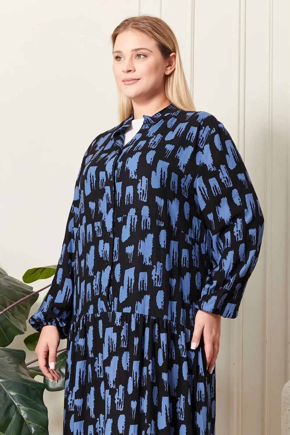 Kadin Buyuk Beden Oversize Rahat Kalıp Yazlik Elbise Alaçatı Mode