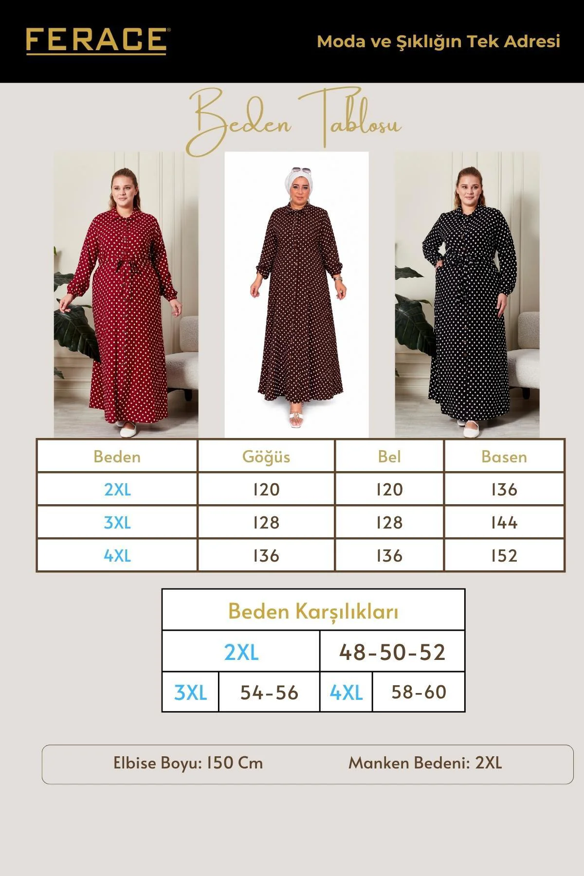 Kadin Buyuk Beden Puantiyeli Tesettur Elbise Fiyatı, Yorumları ve Özellikleri